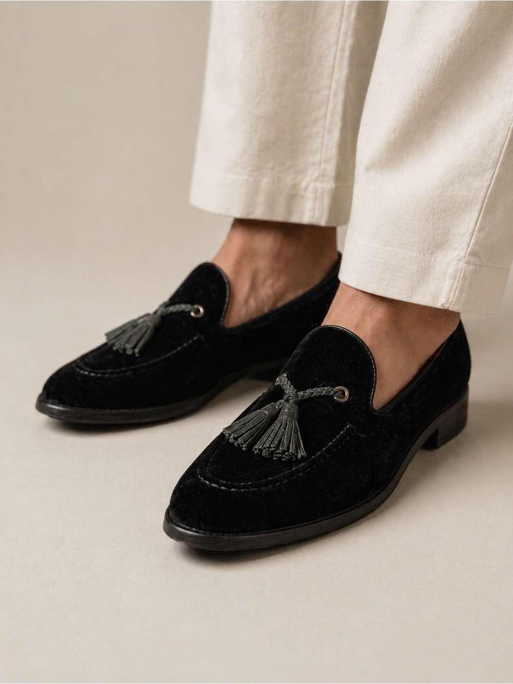 Harry's of London Black Tassel Dylan Loafers EU 42/ Size 9
